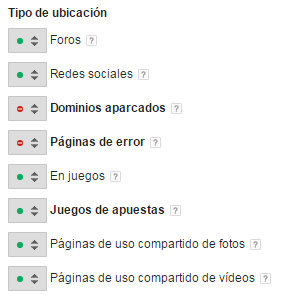 Exclusion dominios aparcados y paginas errores-Display-AdWords
