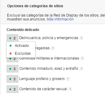 excluir dominios contenido delicado-Display-AdWords